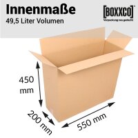 Single wall boxes 550x200x450 mm