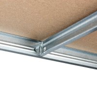 Metall-Schwerlastregal verzinkt 1800x1200x300 mm - 5 Böden