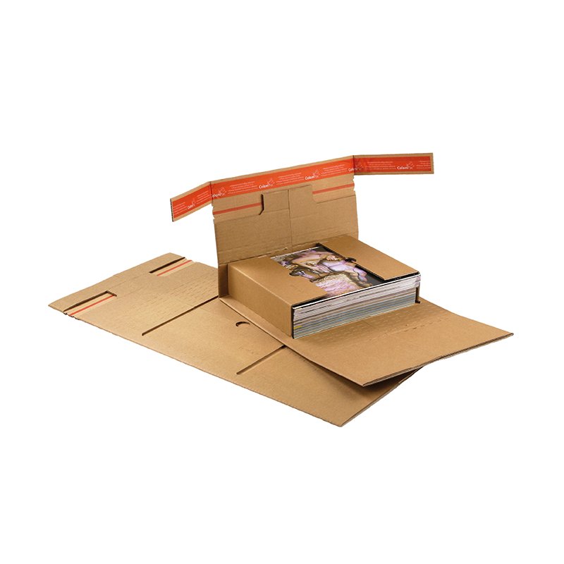Wickelverpackungen Center mit Sicherungslaschen 310x220x-92 mm (DIN A4)