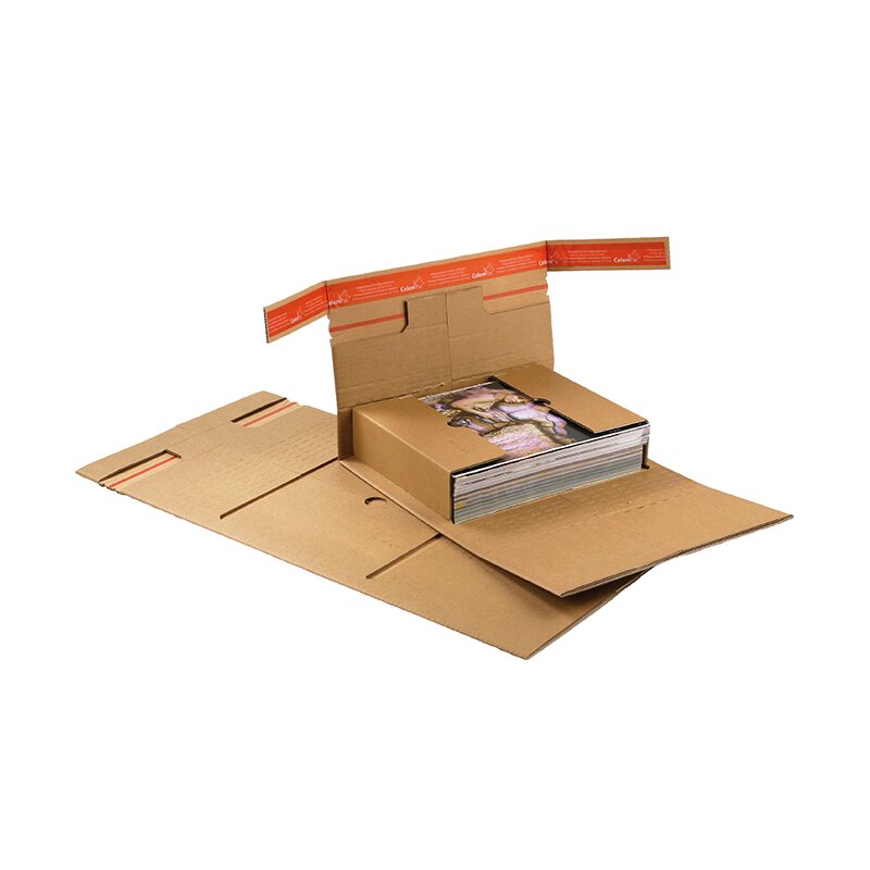 Wickelverpackungen Center mit Sicherungslaschen 310x220x-92 mm (DIN A4)