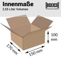 Single wall boxes 170x150x100 mm