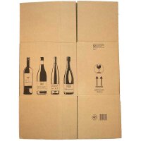 PREMIUM bottle cartons | 15 bottles 0,75 - 1 l | 524x305x368 mm