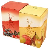Kartons Bag-in-Box indiv. Premiumdruck 5 Liter, 4c-Druck