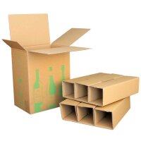 ECOLINE bottle cartons | 6 bottles 0,75 l | 305x212x368 mm