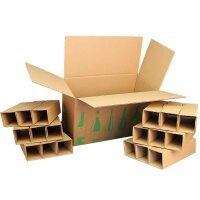ECOLINE bottle cartons | 18 bottles 0,75 l | 628x305x368 mm