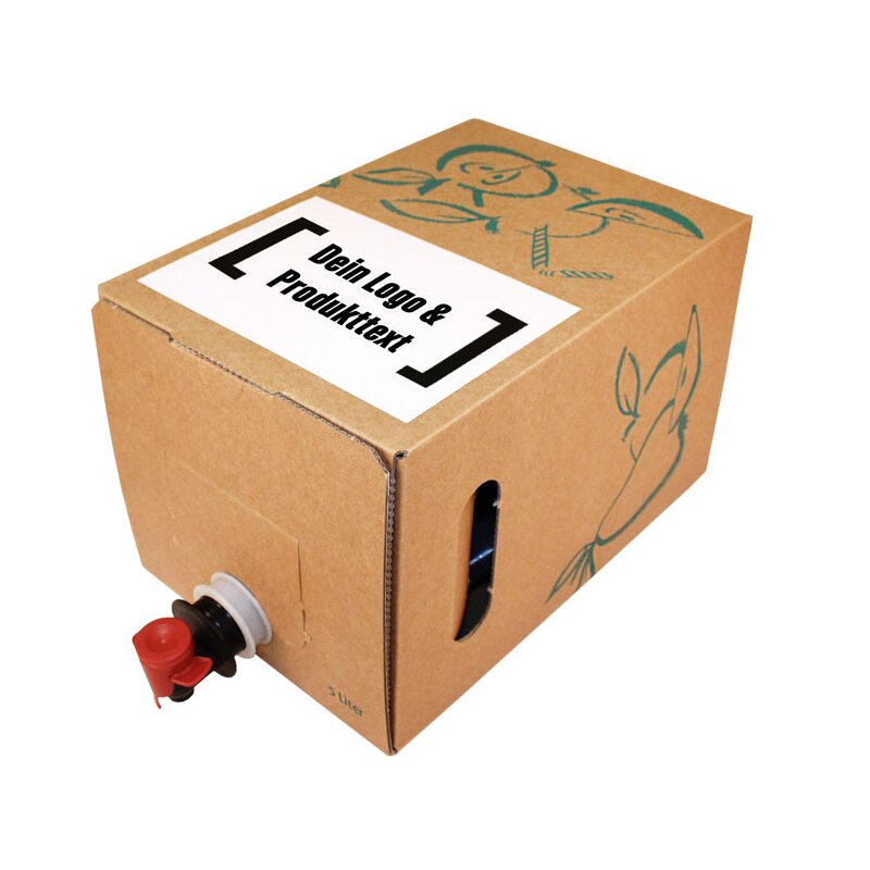 Labels for bag-in-box custom printed 74x105 mm (DIN A7) foil white