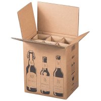 Versandkartons BIER | 6 Flaschen 0,33 - 0,5 L |...