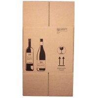 PREMIUM Flaschenkartons | 4 Flaschen 0,75 - 1 L | 212x204x368 mm