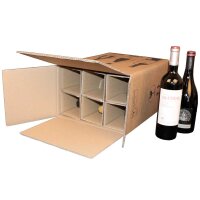 PREMIUM bottle cartons | 6 bottles 0,75 - 1 l | 305x212x36 mm
