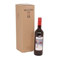 BOXXwell bottleshipping cartons | 1 bottle 0,75 - 1 l | 112x112x380 mm