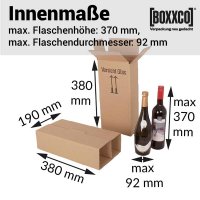 BOXXwell Flaschenversandkartons | 2 Flaschen...