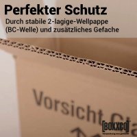 BOXXwell Flaschenversandkartons | 2 Flaschen 0,75 - 1 L | 202x102x380 mm