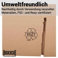 BOXXwell Flaschenversandkartons | 2 Flaschen 0,75 - 1 L | 202x102x380 mm