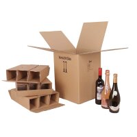 BOXXwell bottleshipping cartons | 9 bottles 0,75 - 1 l | 310x285x380 mm